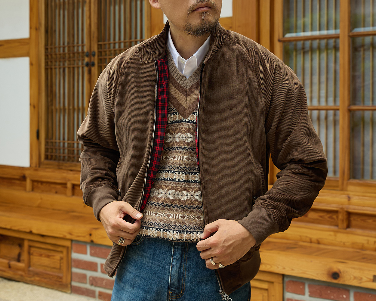 Evolution of corduroy from British workwear to modern Ivy Style interpreted by Renacts