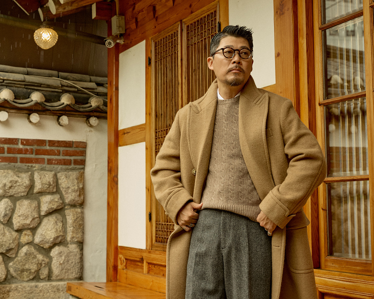 Modern camel and wool blend fabric showing durability and softness used in Renacts polo coat