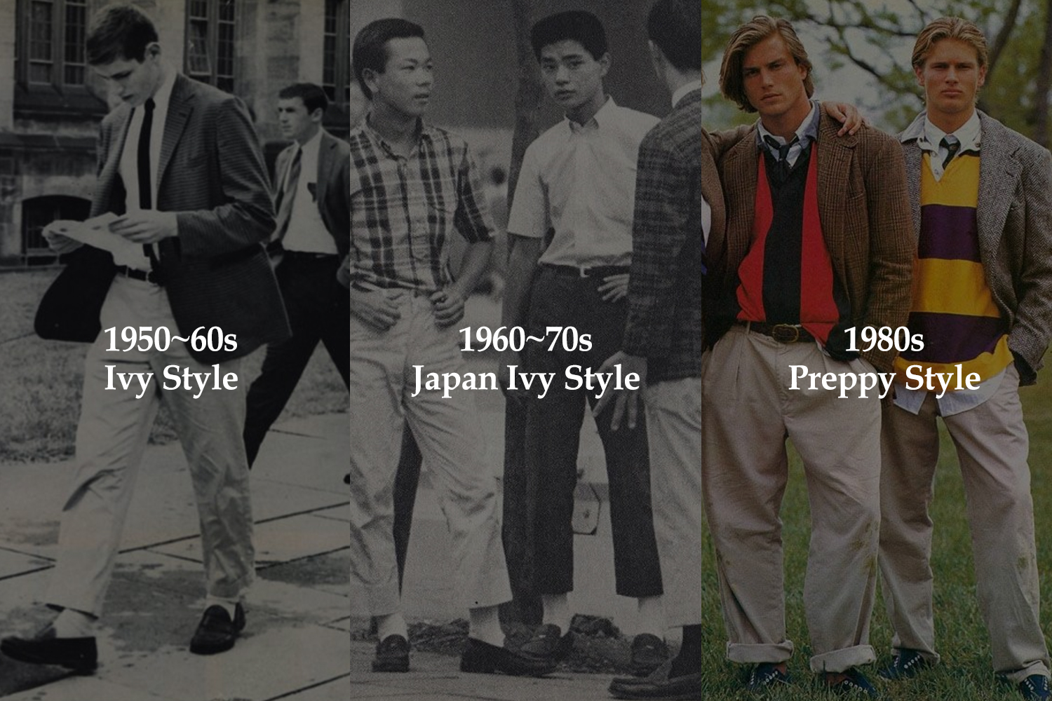 explaining ivy style history with examples by decade