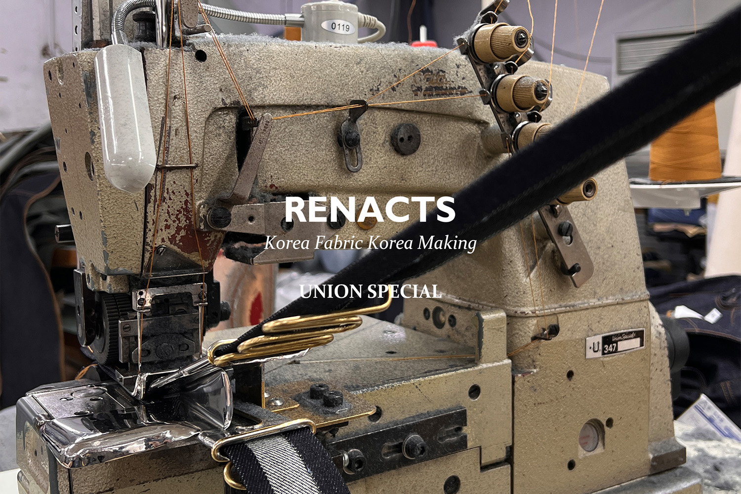 Korean tailor crafting Renacts American Trad blazer emphasizing Korea Fabric Korea Making philosophy