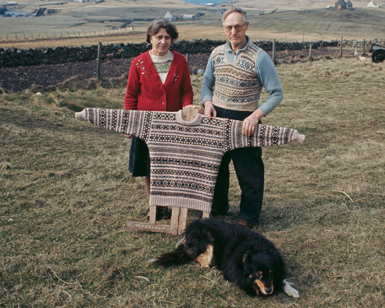 Traditional Fair Isle vest with classic multicolor Scottish knitting patterns