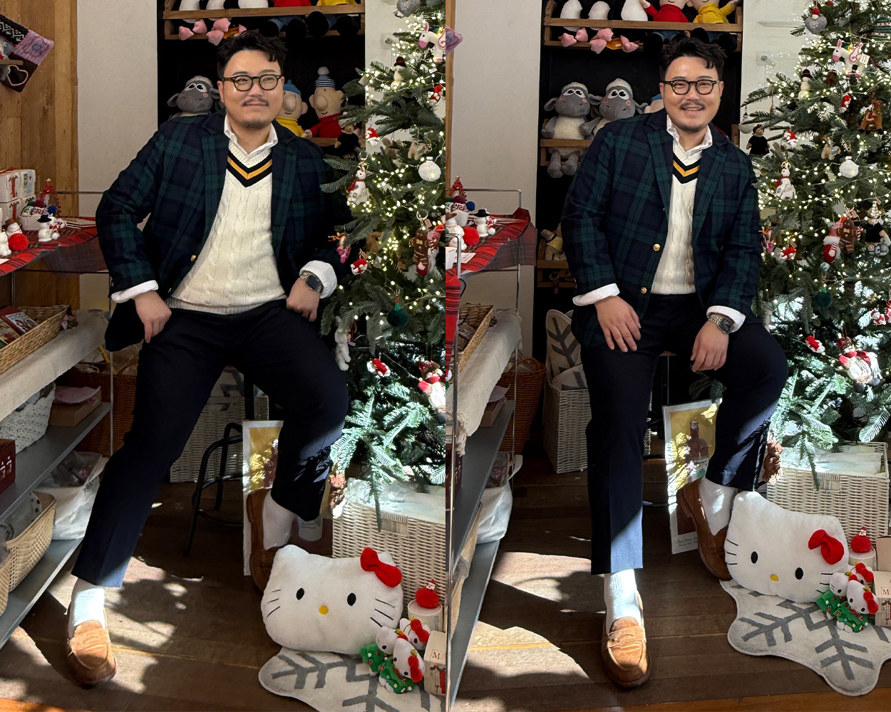 Ivory Cricket Sweater styled with a Black Watch jacket in Ivy Style