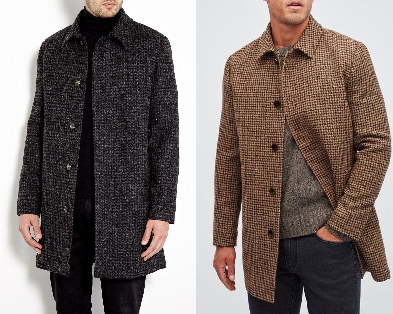 Raglan sleeve overcoat highlighting relaxed shoulders and comfortable fit