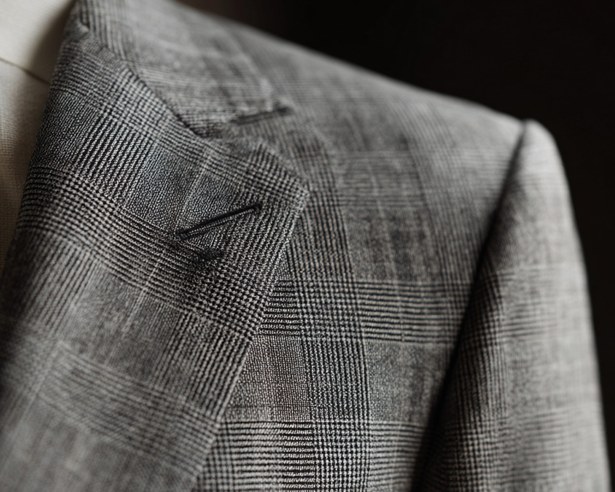 British tailored Glen Check Blazer with a structured classic fit