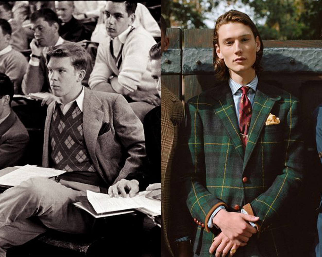 Understated Ivy Style compared to expressive Preppy Style outfits