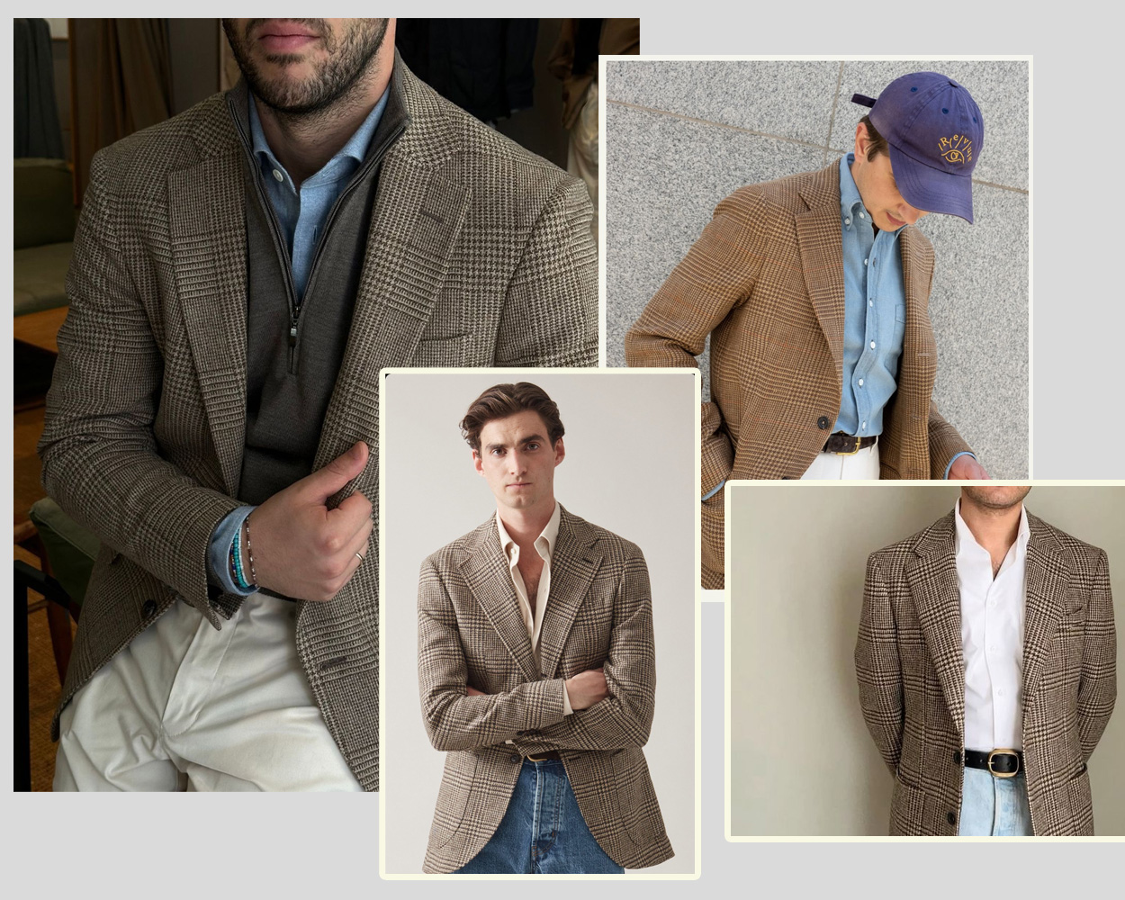 Timeless Glen Check Blazer styled with classic menswear pieces