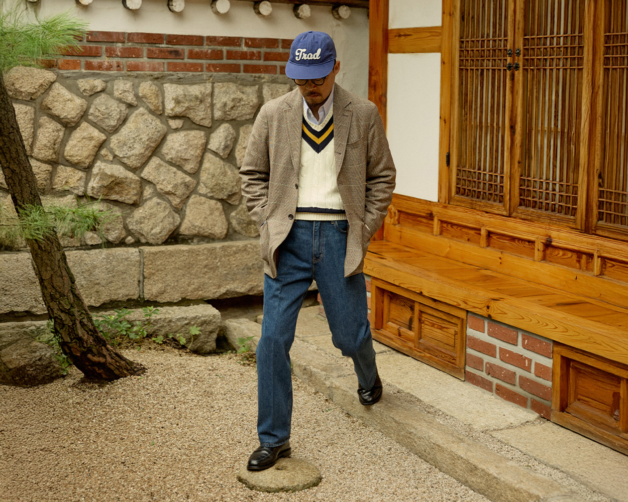 Modern Glen Check Blazer styled for both casual and smart settings