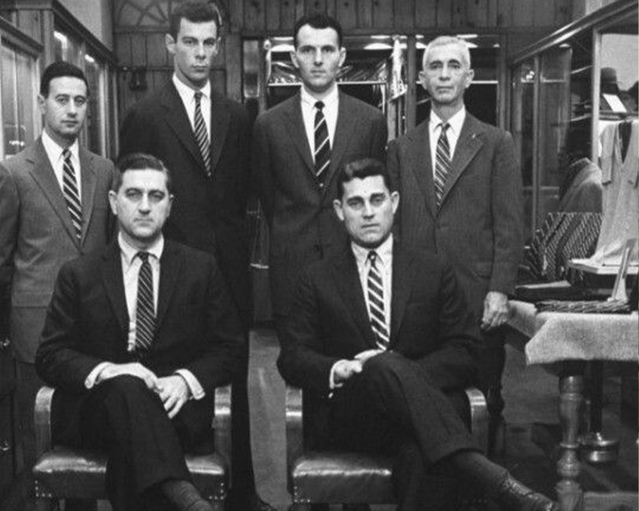 Professional menswear influenced by Ivy Style in early Wall Street fashion