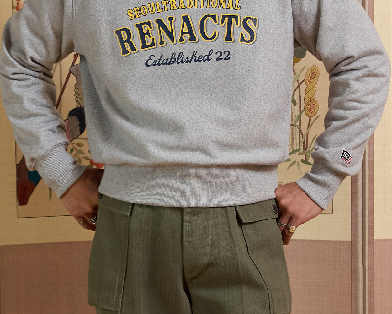 Thick ribbing inspired by 1950s reverse weave sweatshirts