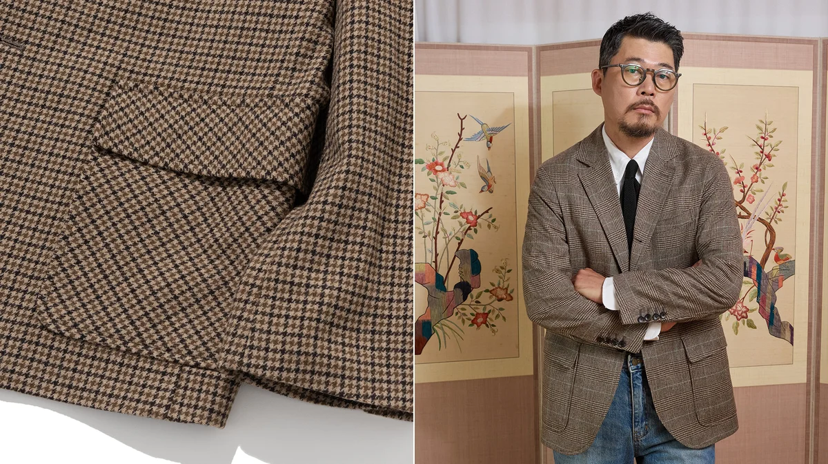 Navy blazer with knit tie and OCBD creating a smart casual Ivy look