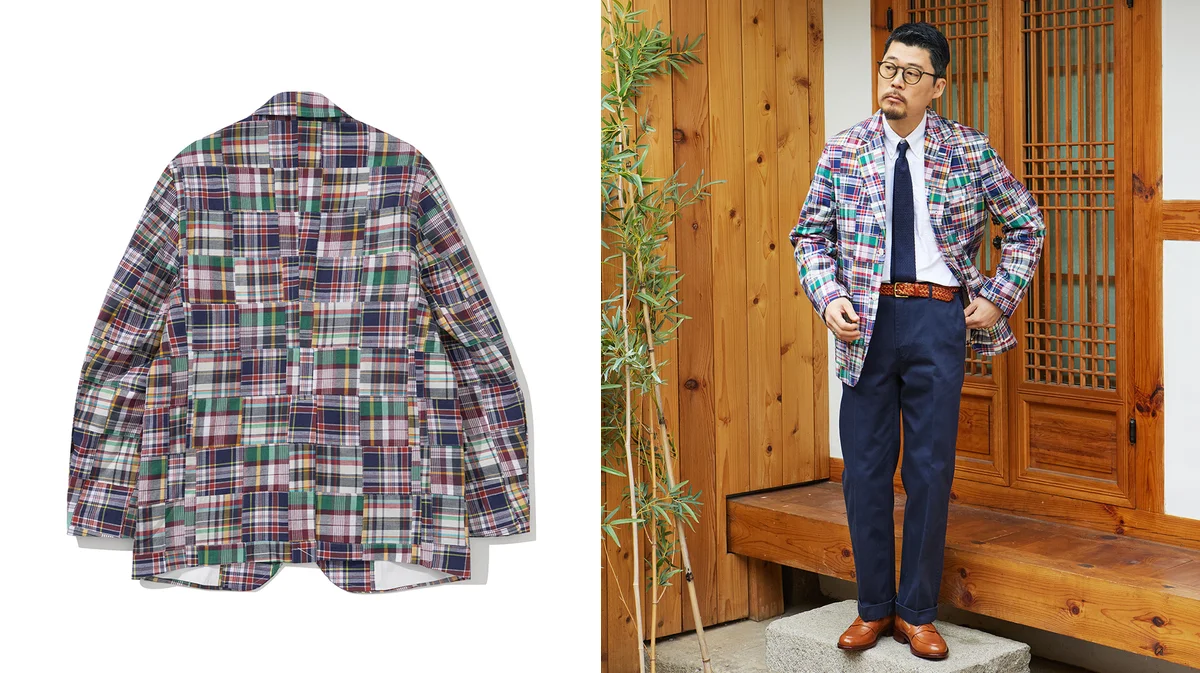 Blazer outfit ideas men spring — lightweight navy cotton blazer for warm-weather layering