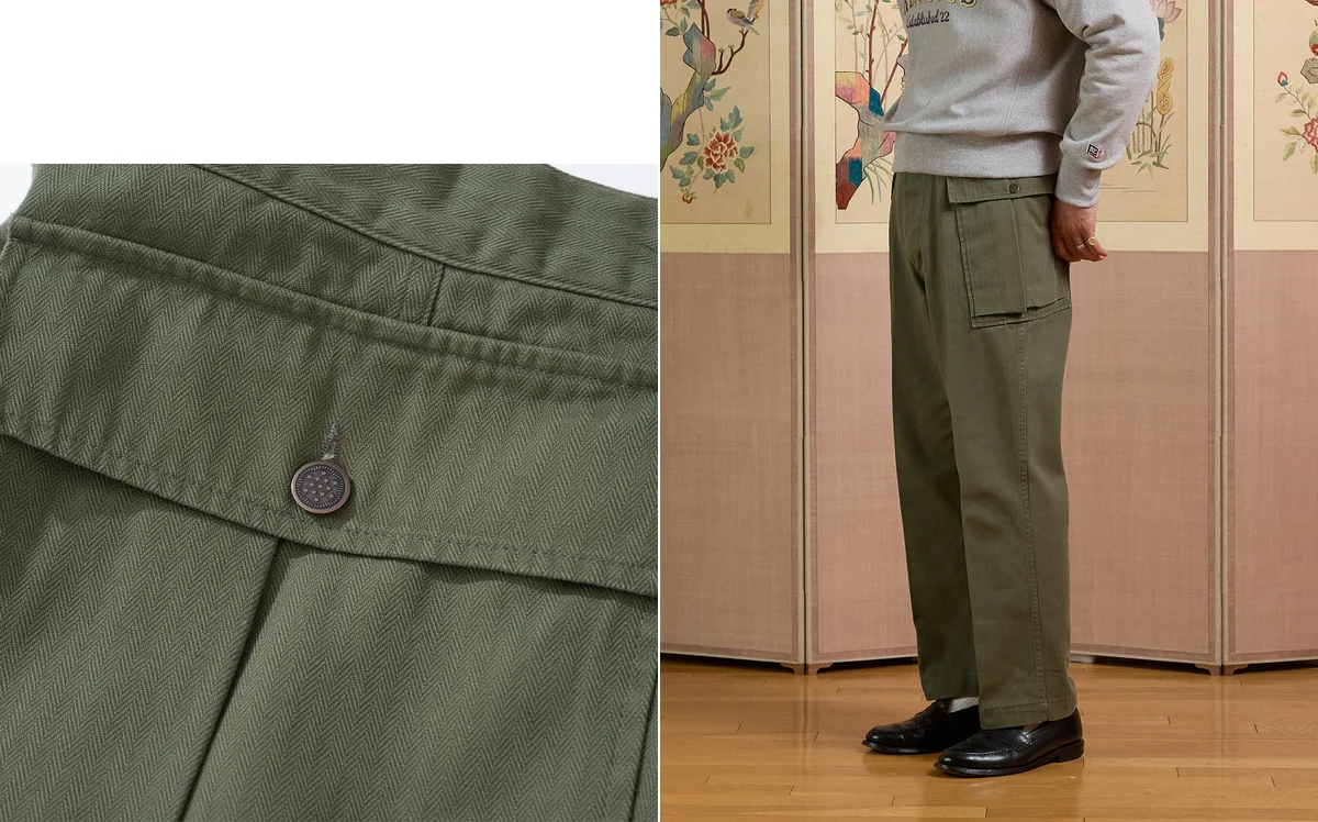 Side-by-side comparison of slim straight and tapered chino fits on a model