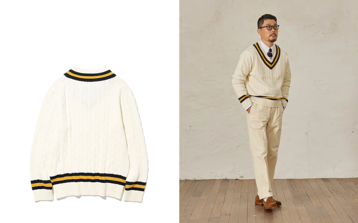 Properly shaped wool crewneck sweater demonstrating correct flat-drying results