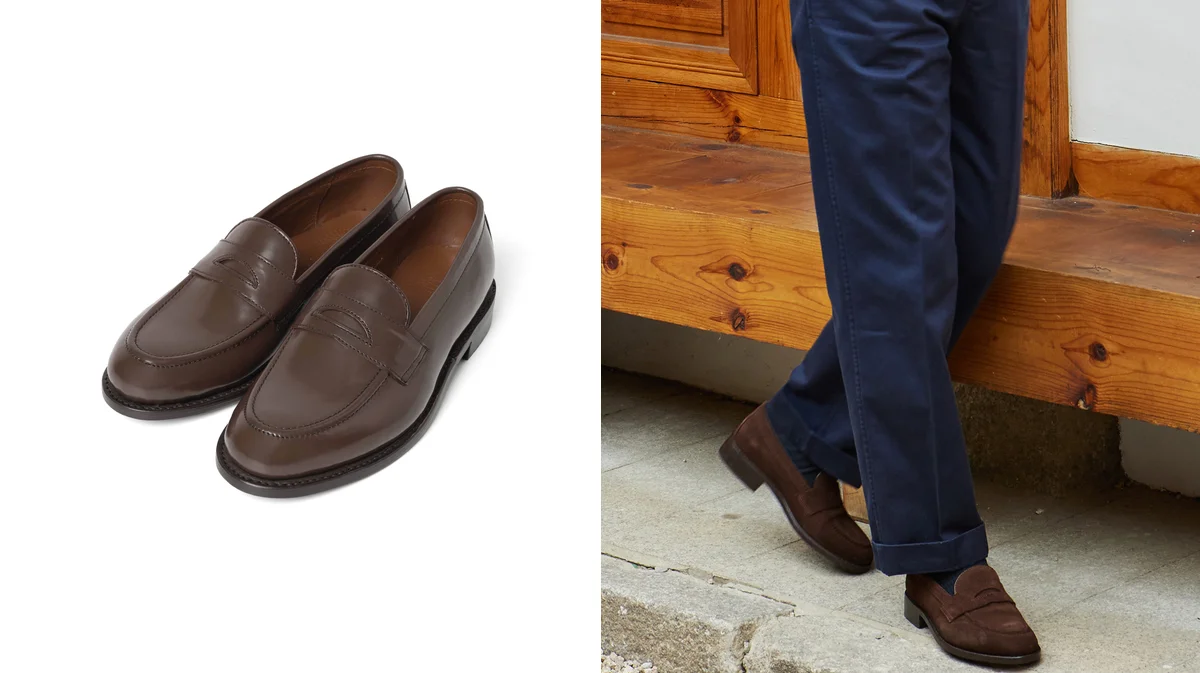 Burgundy penny loafer outfit ideas styled with classic Ivy wardrobe essentials