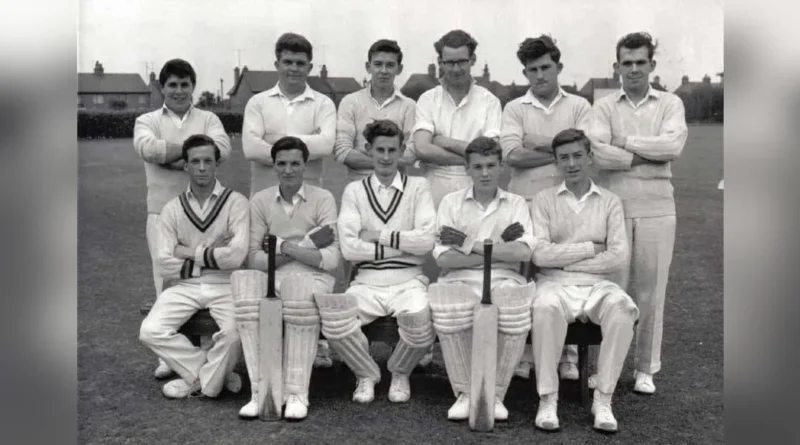 Cricket sweater history featured — vintage youth team in classic cricket whites and V-neck sweaters