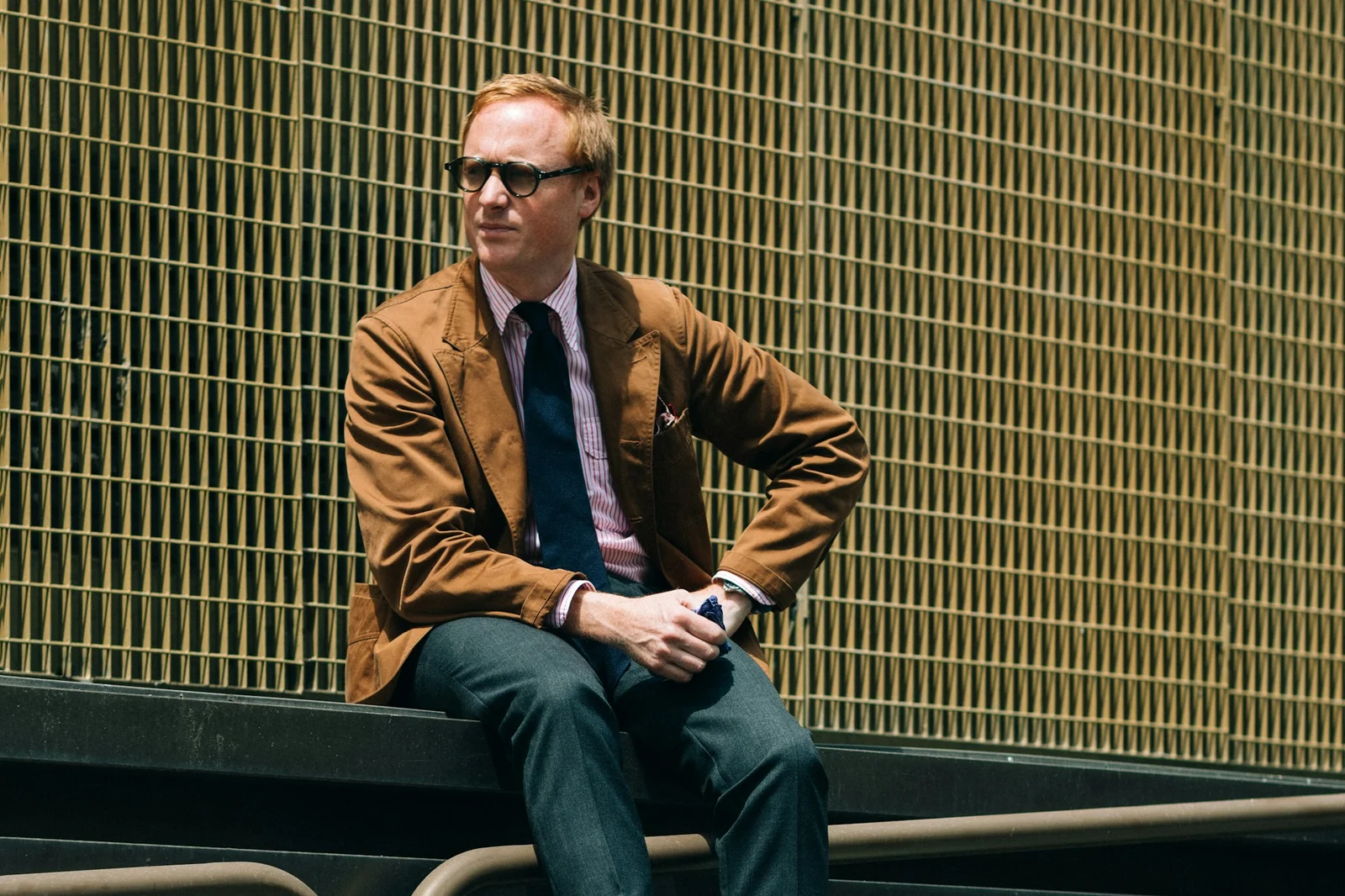 Drake's of London history: Michael Hill, Creative Director of Drake's since 2010, photographed at the Drake's atelier — Hill is the former understudy to founder Michael Drake who, with Mark Cho of The Armoury, acquired the brand