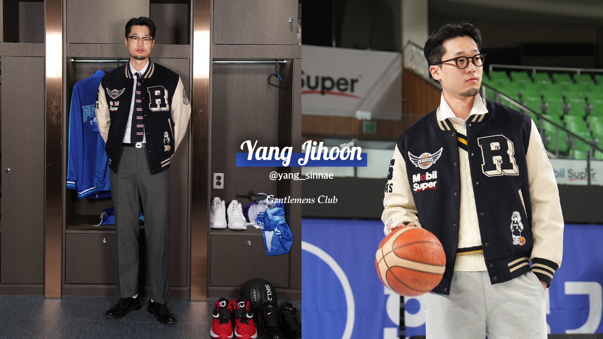 Crewneck sweater layered over an OCBD with knit tie peeking out at the collar