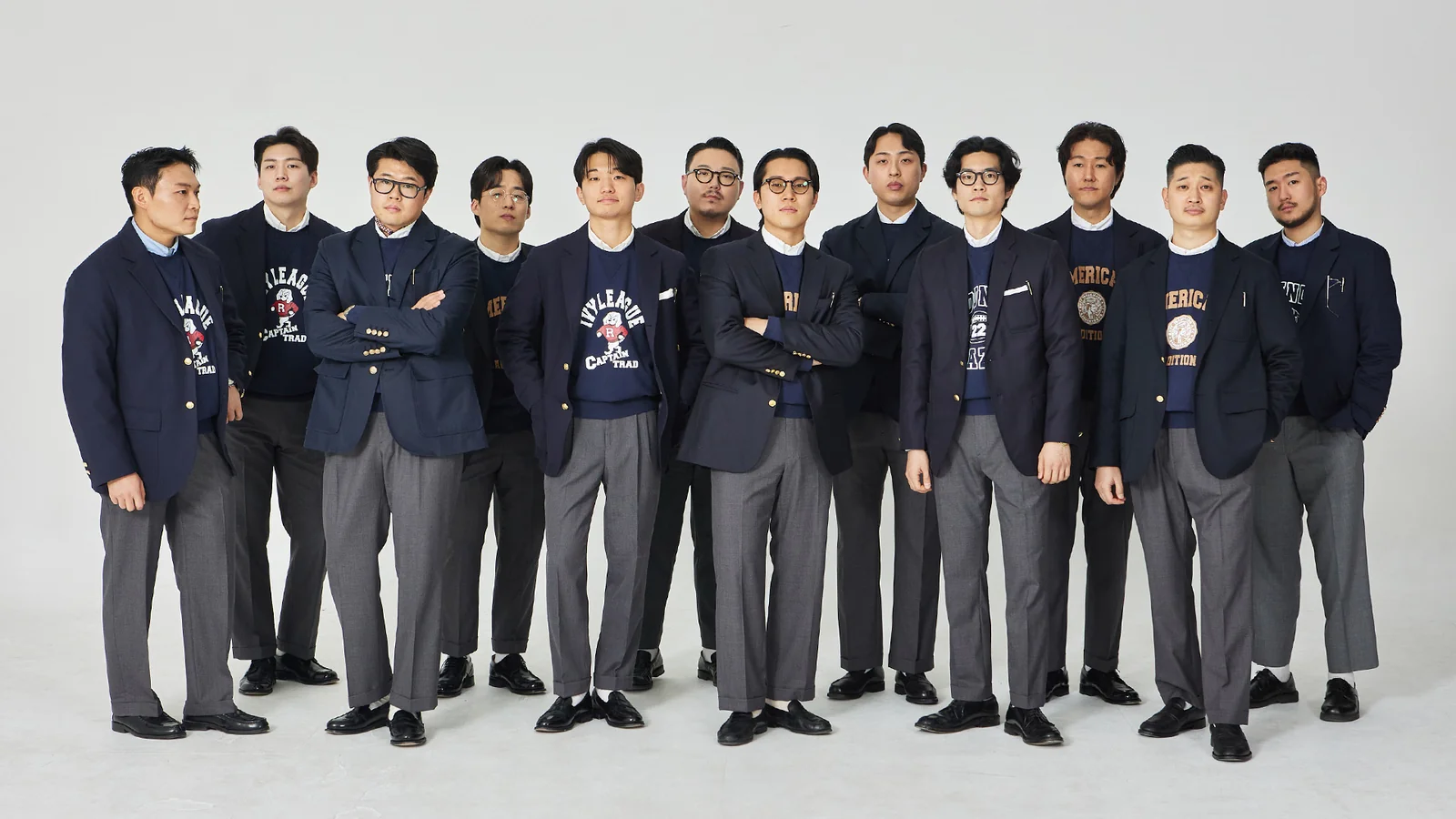 Well-maintained wool sweater in a classic Ivy layering look, showing the payoff of proper care