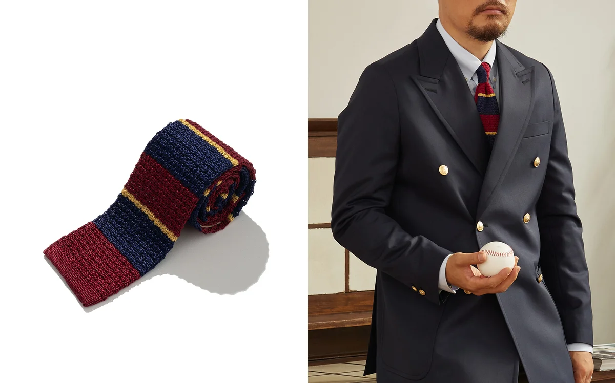 Modern Seoul Traditional look featuring a knit tie styled with seasonal layering for Korean autumn