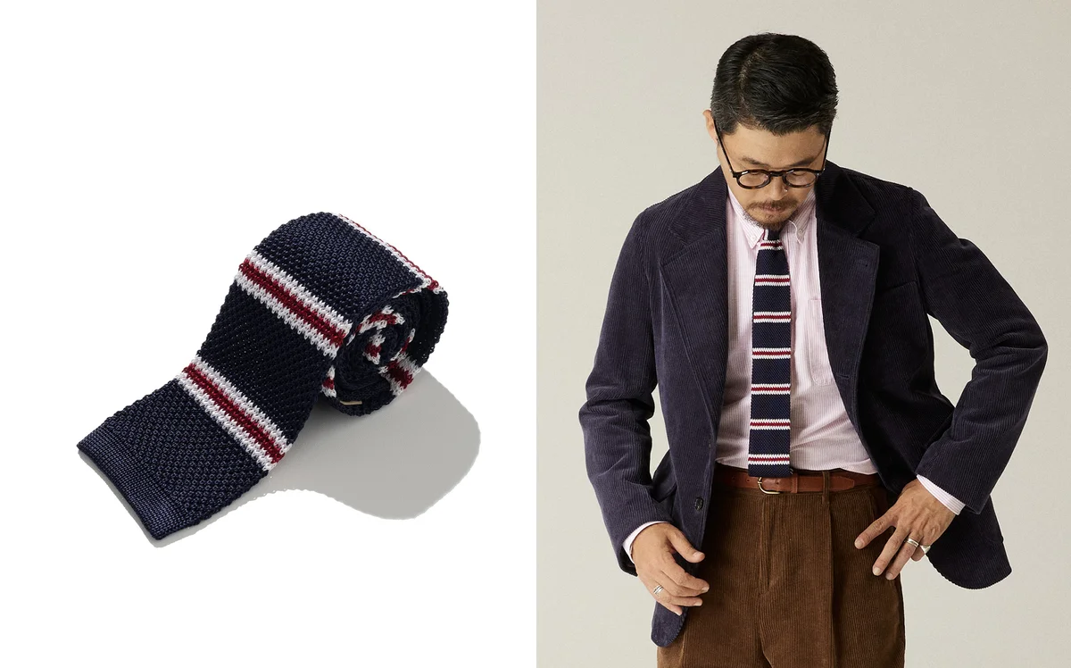 Vintage campus photograph showing students in knit ties and natural-shoulder jackets, circa 1960s