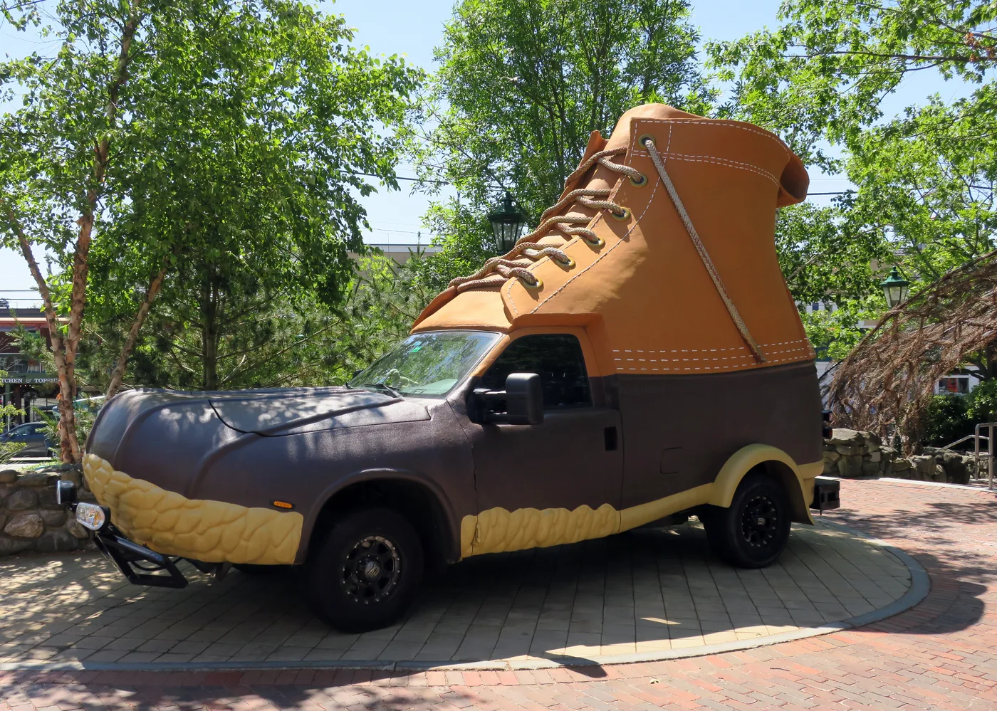 L.L. Bean Bootmobile, a truck shaped like the Maine Hunting Shoe — L.L. Bean history branding