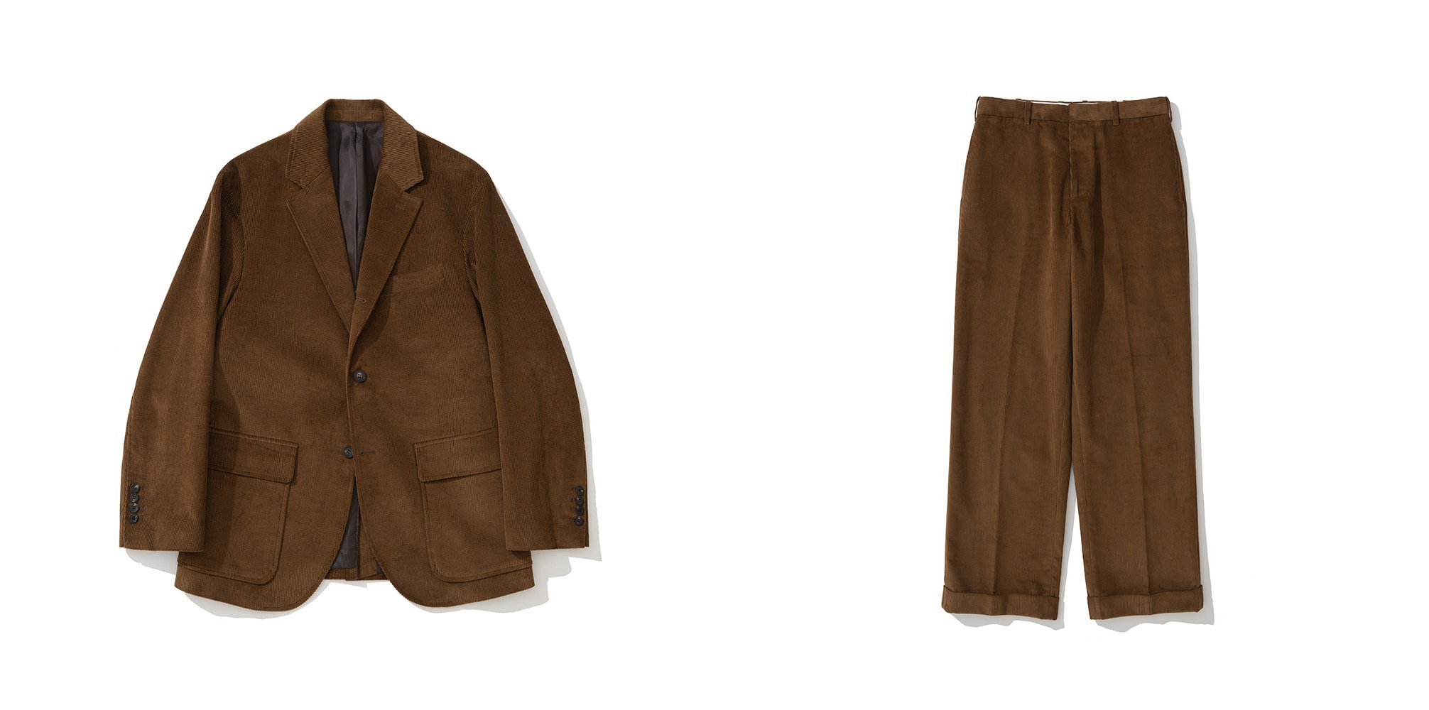 Brown corduroy sack suit product detail