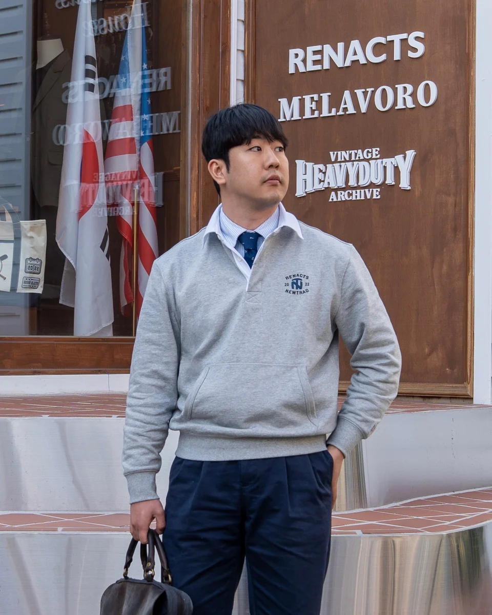 Sporty Meets Classic: Rugby Collar Look featuring rugby collar sweatshirt outfit - look 4