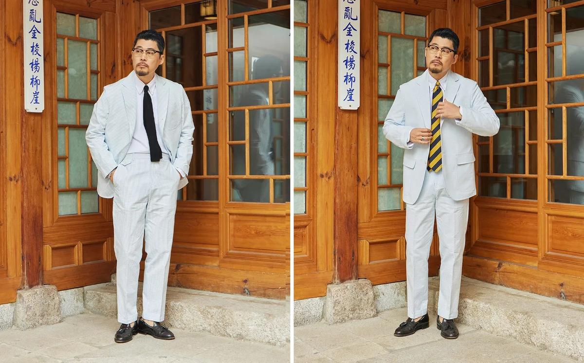 How to Wear a Sack Suit: 7 Looks Across Cotton, Wool, Corduroy, Seersucker, and Madras featuring sack suit outfits - look 4