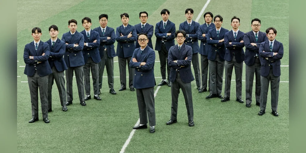 Seoul Gentlemens Club in navy blazers on football field