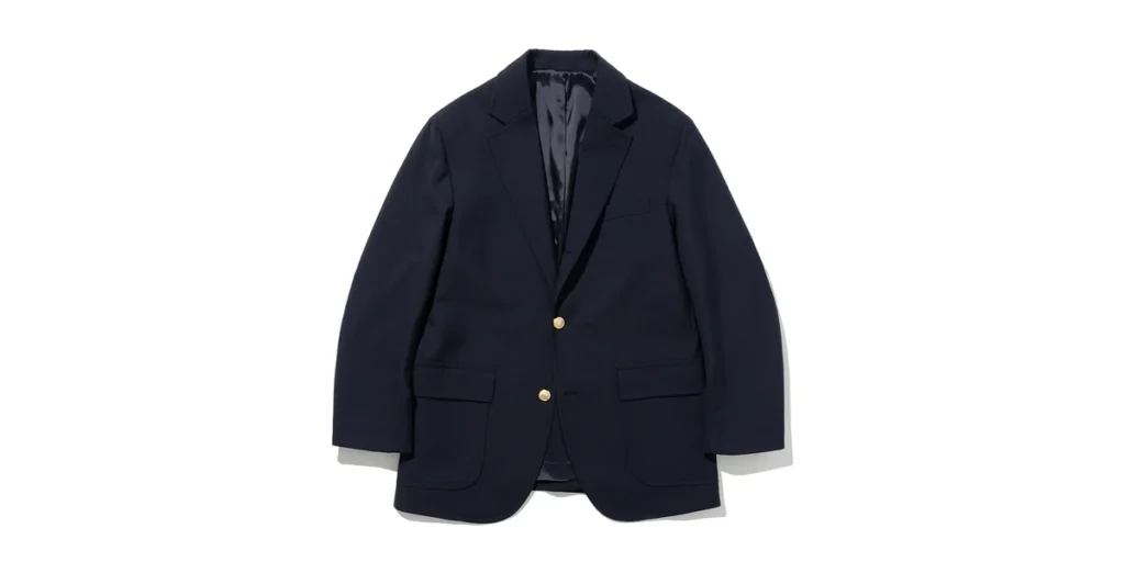 Navy gold-button blazer essentials guide — Renacts Wool Sack Cut Blazer featured thumbnail