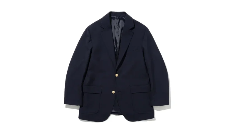 Navy gold-button blazer essentials guide — Renacts Wool Sack Cut Blazer featured thumbnail