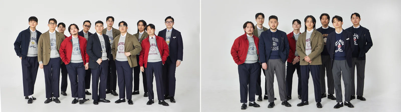 Reverse weave history Gentlemens Club campaign — closing portraits at the studio