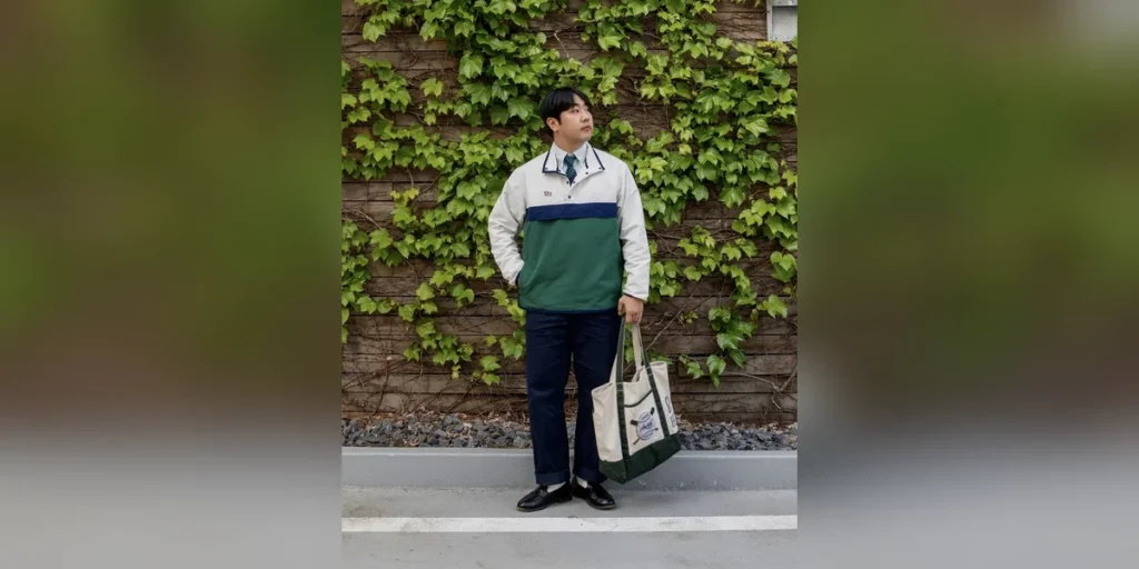 Ivy League Anorak Style: Tie and Loafers Under a Pullover