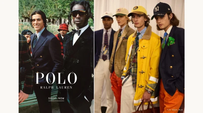 Ralph Lauren history thumbnail — Polo Ralph Lauren classic Prep campaign (left) and contemporary RL MLB collaboration (right) showing the Prep register Ralph Lauren has occupied across four decades since 1980