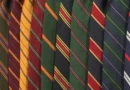 Repp silk history thumbnail — diagonal stripes in multiple colors gathered together, showing the ribbed repp weave that defines the category