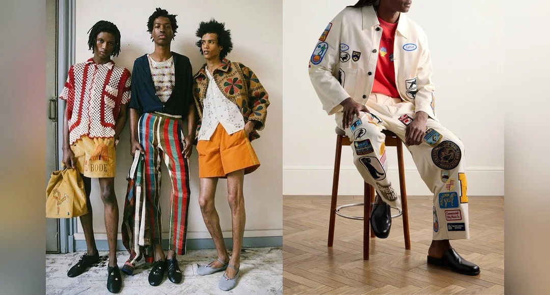 Bode 2016 New York — Quilted Workwear Jacket and Senior Cord Pants vintage reinterpretation