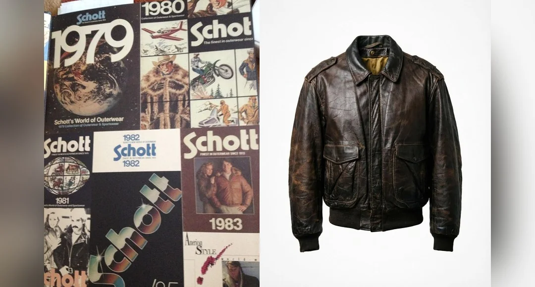 Schott NYC 1913 — Perfecto leather rider jacket and B-3 shearling vintage